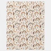 トレンディー素朴ボホレインボーパステルヒュース フリースブランケット (正面)