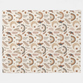 トレンディー素朴ボホレインボーパステルヒュース フリースブランケット (正面(横))