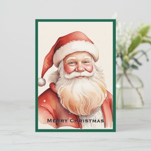 トレンディー素朴レトロクラシックサンタクロース シーズンカード (スタンド正面)