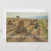 トレンディー素朴感謝祭賛美収穫 シーズンカード (正面)