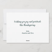 トレンディー素朴感謝祭賛美収穫 シーズンカード (裏面)