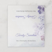 トレンディー素朴紫ほこりっぽい青いメイブフラワープラック プレイスカード (外部開封)