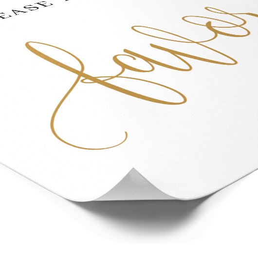 トレンディー素朴赤面ピンクフローラ金ゴールド愛称 ポスター (角)