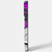 トレンディー紫と銀フローラ蝶カスタム蝶 Case-Mate iPhoneケース (裏面 / 左)