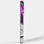 トレンディー紫と銀フローラ蝶カスタム蝶 Case-Mate iPhoneケース (裏面 / 右)