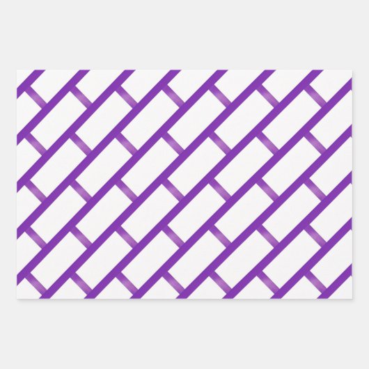 トレンディー紫ダイナミックパターン（の模様が）ある ラッピングペーパーシート (正面3)