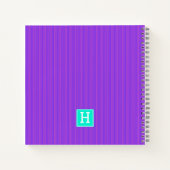 トレンディー紫パーソナライズされた名 ノートブック (裏面)