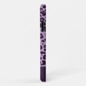 トレンディー紫色のシャードヒョウのスポットプリントw/name Case-Mate iPhoneケース (裏面/右)