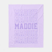 トレンディー紫色の名前の毛布 フリースブランケット (正面)