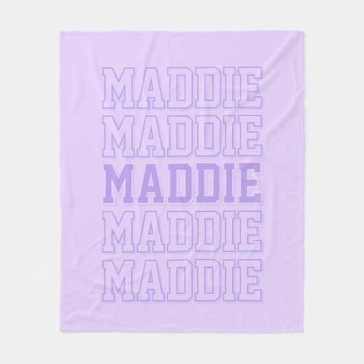 トレンディー紫色の名前の毛布 フリースブランケット (正面)