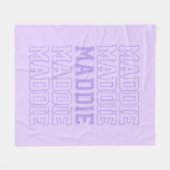 トレンディー紫色の名前の毛布 フリースブランケット (正面(横))