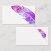 トレンディー紫色の水の色の羽カスタム毛 名刺 (正面/裏面)
