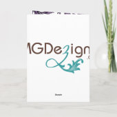 トレンディー紫色の花火事業サンキューカード サンキューカード (裏面)