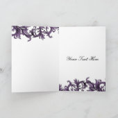 トレンディー紫色の花火事業サンキューカード サンキューカード (内部)