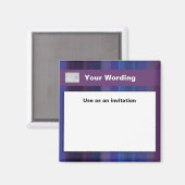 トレンディー紫色の青いストライプ – カスタマイズ可能 マグネット (正面/裏面)