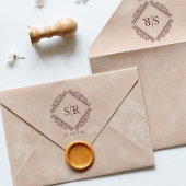 トレンディー結婚のイニシャル装飾洗練 ラバースタンプ