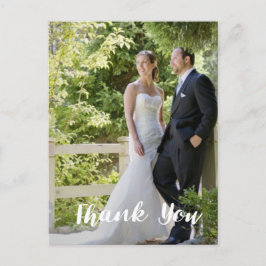 トレンディー結婚の写真ありがとう垂直 ポストカード