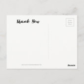 トレンディー結婚の写真ありがとう水平 ポストカード (裏面)