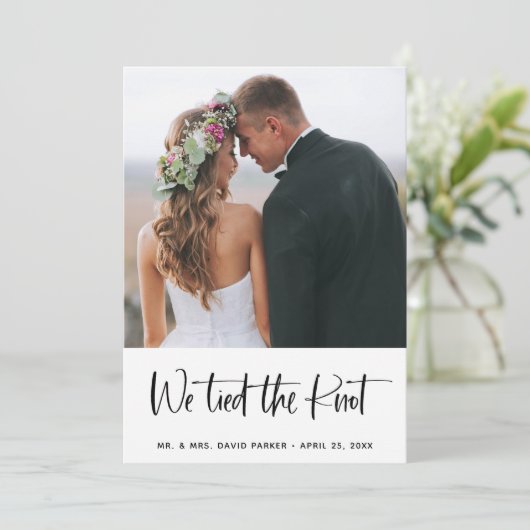 トレンディー結婚ポストの発表とパーティー |写真 招待状 (スタンド正面)