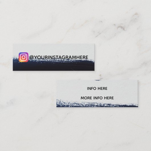 トレンディー絵を描ストライプInstagramソーシャルメディア スキニー名刺 (正面/裏面)