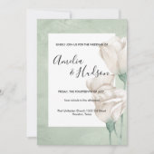 トレンディー緑化結婚式招待状 招待状 (正面)