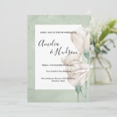 トレンディー緑化結婚式招待状 招待状 (スタンド正面)