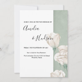 トレンディー緑化結婚式招待状 招待状