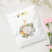 トレンディー緑豊かなジャングルサファリアニマルベビーシャワー フェイバーバッグ (封をした状態)