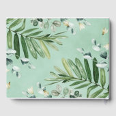 トレンディー緑豊かな森林動物の赤ちゃんシャワー ゲストブック (裏面)