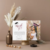 トレンディー編集可能な卒業写真 サンキューカード