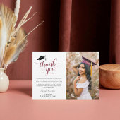 トレンディー編集可能な卒業写真 サンキューカード