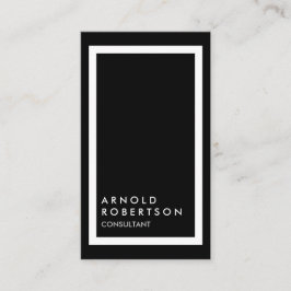 トレンディー縁ど白黒モダン名刺 名刺