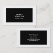 トレンディー縁ど白黒モダン名刺 名刺 (正面/裏面)