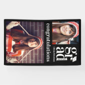 トレンディー縦型写真丁合卒業 横断幕 (横)