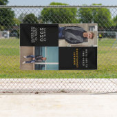 トレンディー縦型写真丁合卒業 横断幕 (インサイチュ)