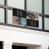 トレンディー縦型写真丁合卒業 横断幕 (ビルの外側)