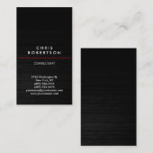 トレンディー縦型灰色木型名刺 名刺 (正面/裏面)