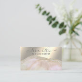 トレンディー署名アゲーエレガントド金ゴールドフォイルバス 名刺 (スタンド正面)