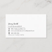 トレンディー署名アゲーエレガントド金ゴールドフォイルバス 名刺 (裏面)