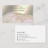 トレンディー署名アゲーエレガントド金ゴールドフォイルバス 名刺 (正面/裏面)