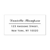 トレンディー署名スクリプト名文字差出人住所 ラバースタンプ (インプリント)