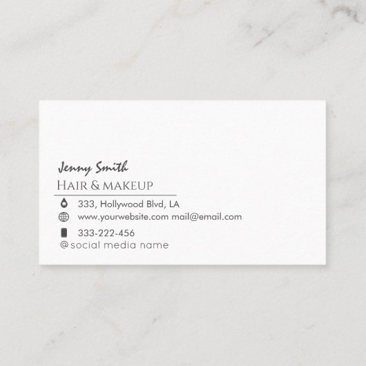 トレンディー署名陽極エレガント金ゴールド箔 名刺 (裏面)