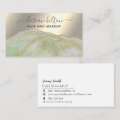 トレンディー署名陽極エレガント金ゴールド箔 名刺 (正面/裏面)