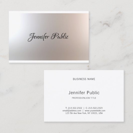 トレンディー美しいサロンメイクアップアーティストグラマーテンプレート 名刺 (正面/裏面)