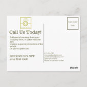 トレンディー美しいサロンモノグラムビジネスプロモーション ポストカード (裏面)