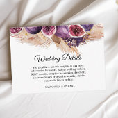 トレンディー美しいパープルフィギュス&パンパ エンクロージャーカード