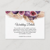 トレンディー美しいパープルフィギュス&パンパ エンクロージャーカード (正面)