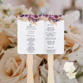 トレンディー美しいパープルフィギュス&パンパ ハンドファン