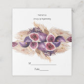 トレンディー美しいパープルフィギュス&パンパ プレイスカード (外部開封)