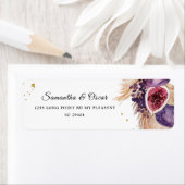 トレンディー美しいパープルフィギュス&パンパ ラベル (インサイチュ)